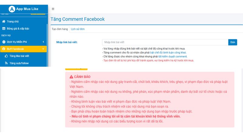 Lưu ý trước khi buff cmt facebook