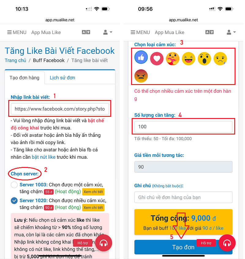 tăng like bài viết fb